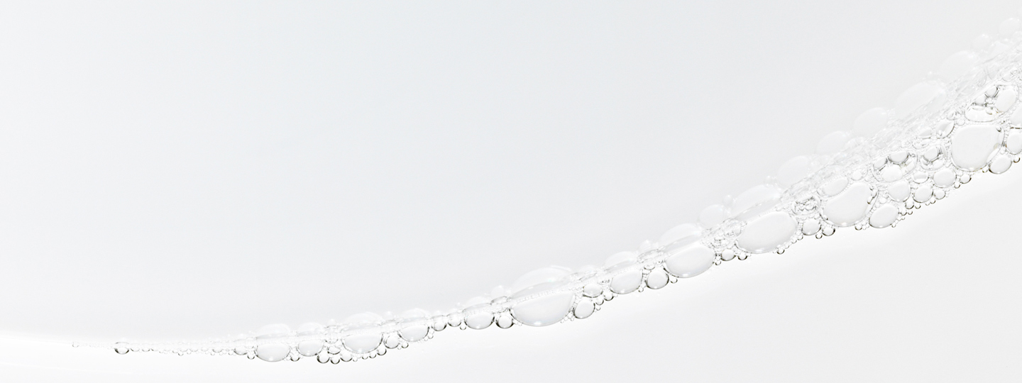Bubbles in water.
