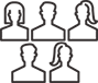 Crowd icon. 