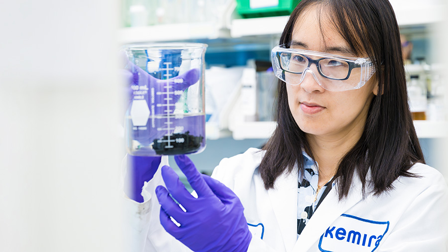 A scientist at work.